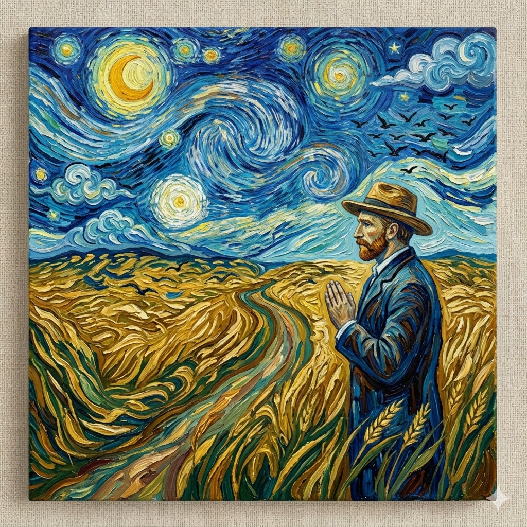 Wheatfield with Crows