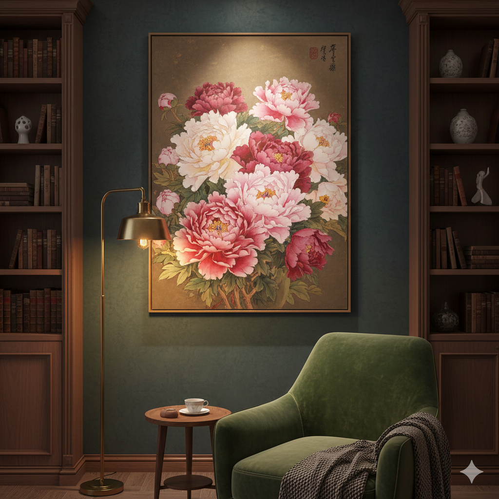 Hoa Mẫu Đơn – khi một bức tranh tự mang theo nhịp tim của mình