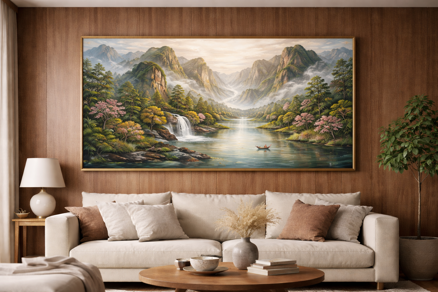 Sơn thủy hữu tình, chỗ tựa lặng lẽ, mang lại sự vững vàng cho gia chủ